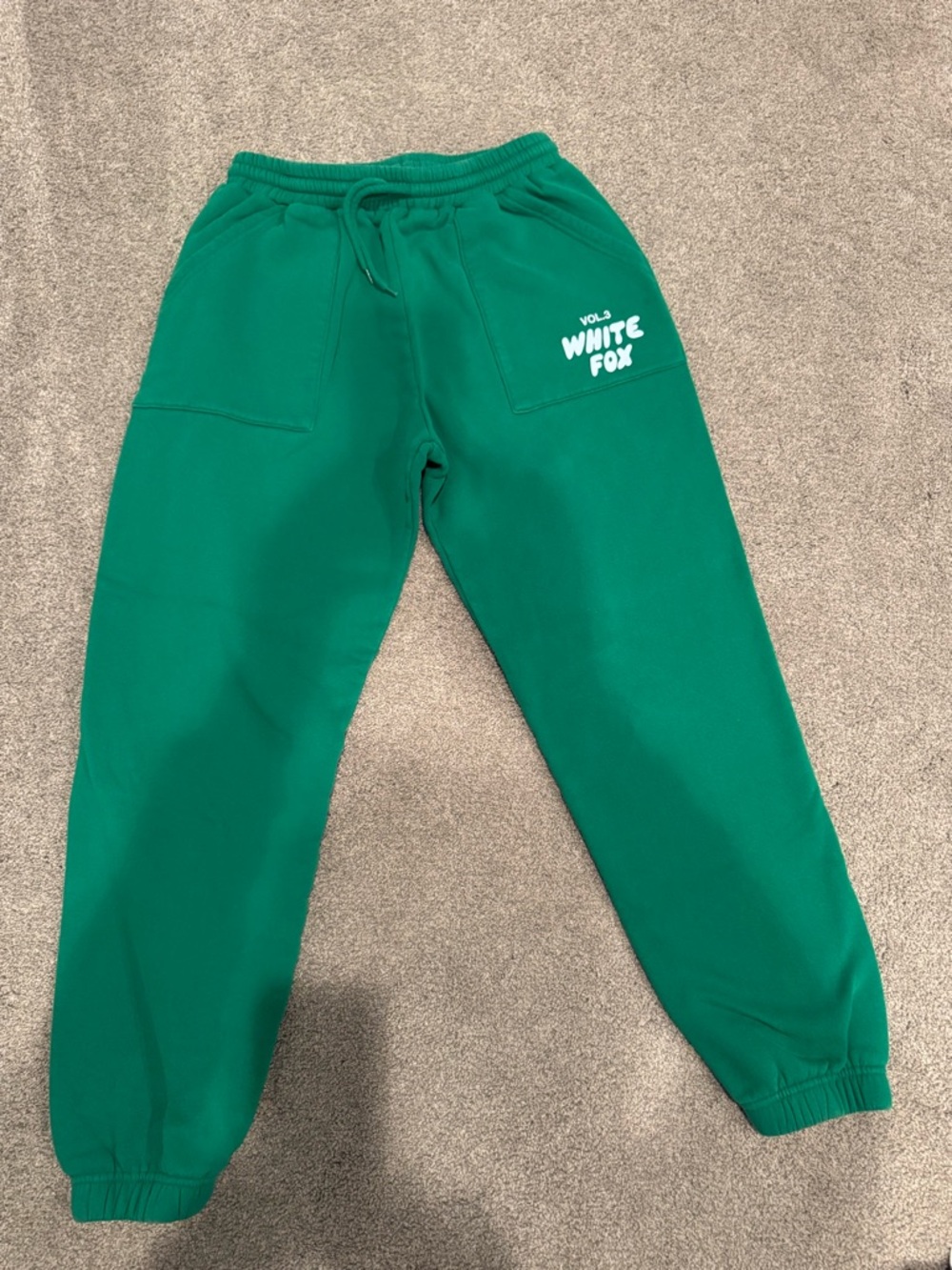 White Fox women’s Green Fleece Joggers